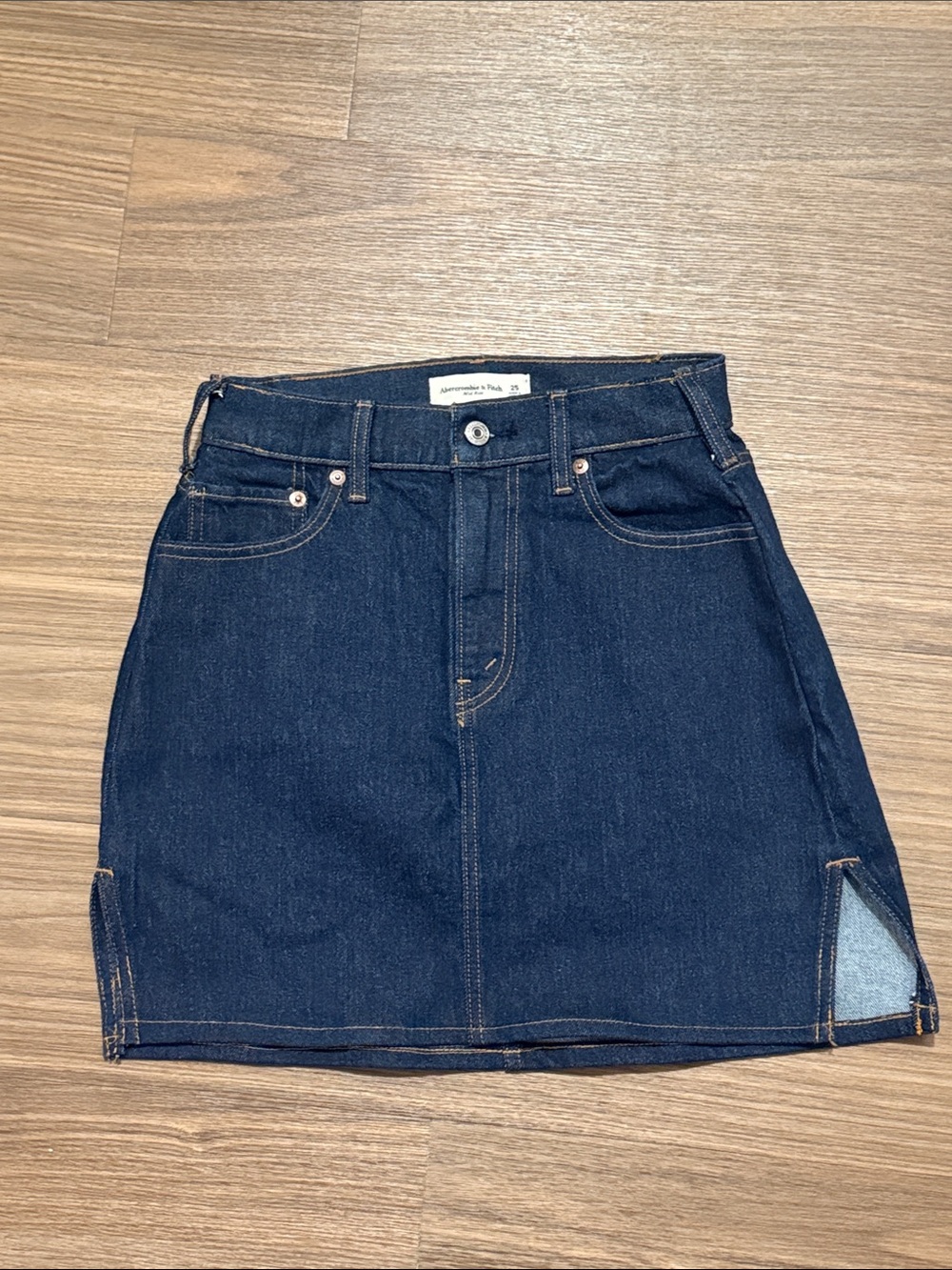 Abercrombie & Fitch Dark Blue Denim Mini Skirt
